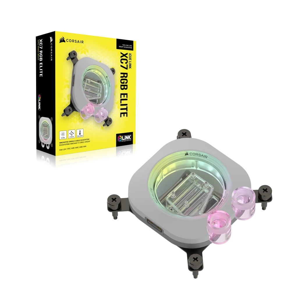 iCUE LINK XC7 RGB ELITE WHITE CPU Water block | CORSAIR
